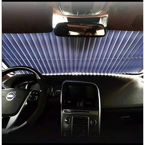 Rideau de voiture pare-soleil rétractable pare brise 125x70 cm gris métallisé