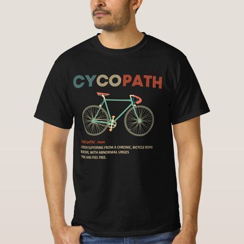 Funny Cycopath t-shirt for cyclists
