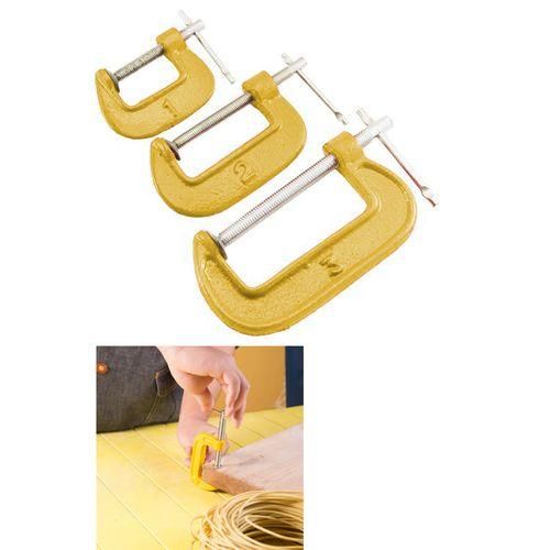 Serre-Joint en C Lot de 3 Pinces pour Fixation et Serrage