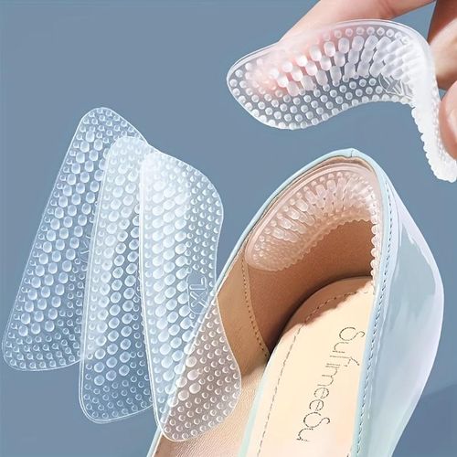 2 Coussinets de Talon Invisibles 4D – Protège-Talons en Silicone Anti-Frottement et Anti-Glissement, Inserts Confort pour Chaussures Femme et Homme, Idéal pour Talons Hauts et Chaussures Ajustées