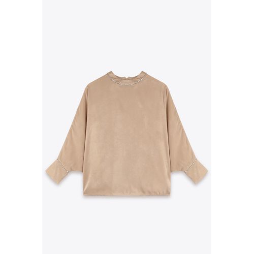 Top Ramadan À Bijoux Beige - RMTP1102E24