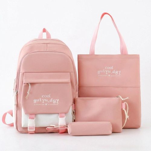 Sac à dos d'école en polyester doux, design rectangulaire minimal