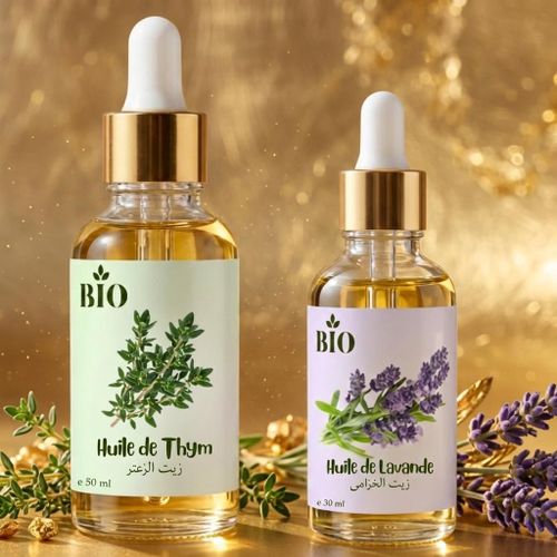 Pack x2 Huile de thym 50 ml et Huile de lavande 30 ml éclat et soin