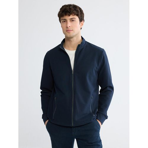 Classic Fit Men's Zip-Up Sweatshirt With Stand Collar