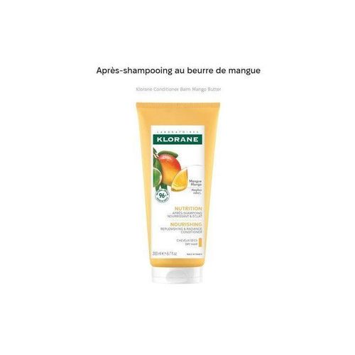 Baume Apres Shampoing Au Beurre De Mangue Pour Cheveux Secs 200ml