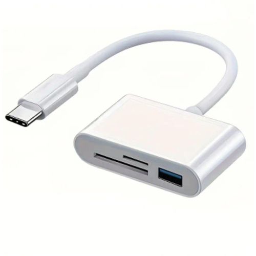 Lecteur Carte 3-en-1 USB-C – Adaptateur SD/TF/Micro SD Rapide pour Smartphone, Tablette & Appareil Photo