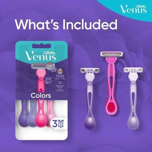 Venus 3 Rasoirs Couleur 3 Bladeeee