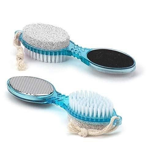 Brosse exfoliante à double face pour traitement des pieds 4 en 1