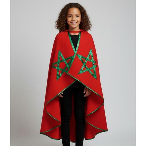 كاب مشجع المغرب - أحمر مع نجمة خضراء