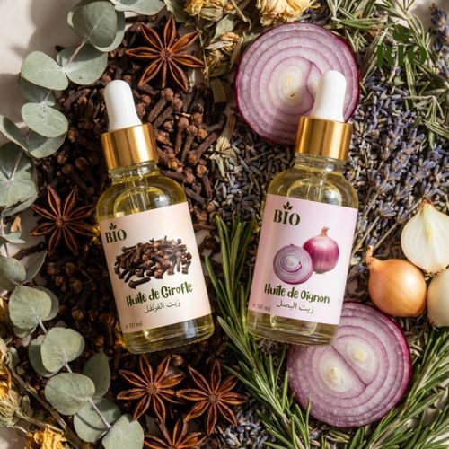 Huile de Girofle 50 ml et Huile de Oignon 50 ml rituel beauté naturel du Maroc