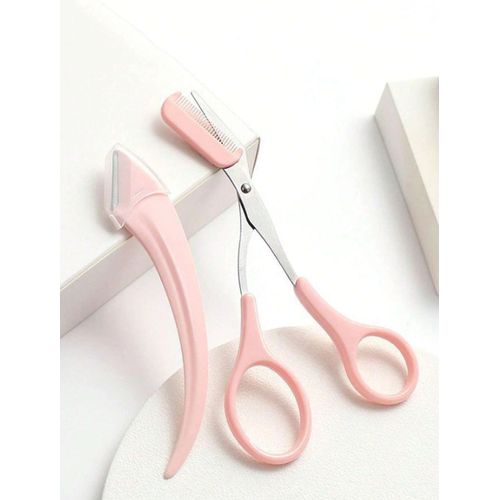 2 Outil de Coupe des Sourcils, Ciseaux Sourcils Couteau
