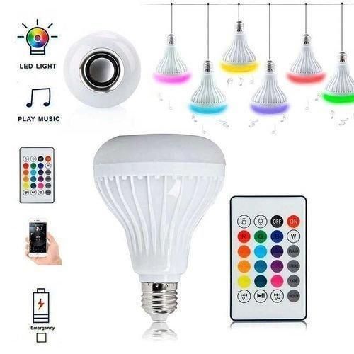 ampoule Bluetooth LED colorée haut-parleur audio stéréo RGB + télécommande