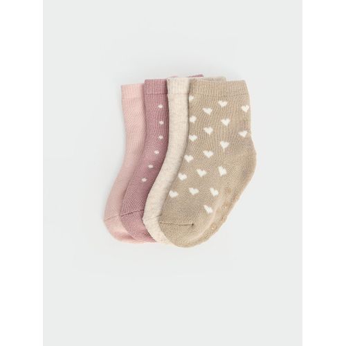 Chaussettes de cheville à motifs pour bébé fille, lot de 4