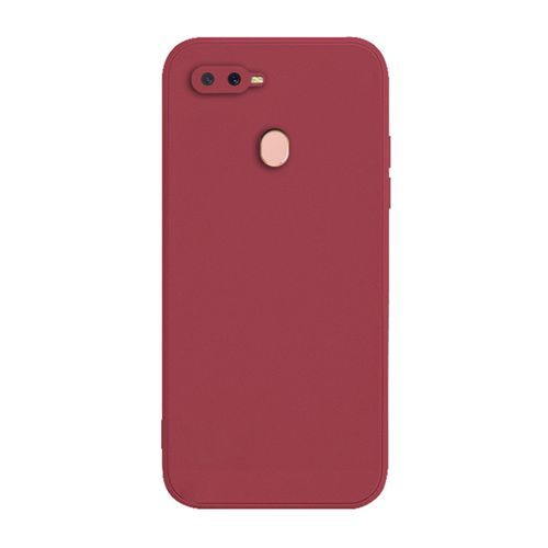 pochette et coque Oppo A12 Silicone Case, Sliml iquide, souple, protege camera, Max protection rouge