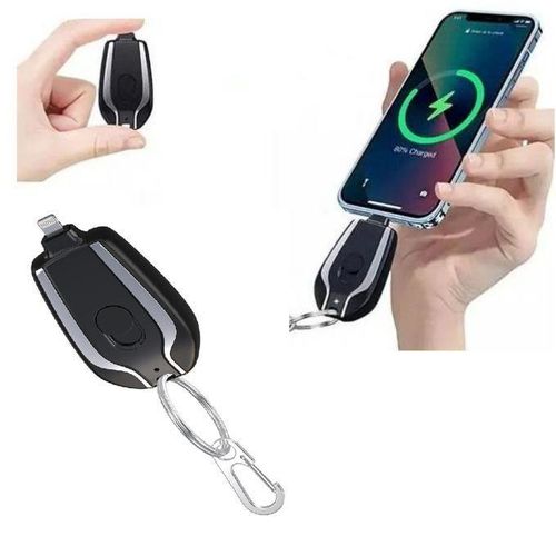 Petit Power Bank de iPhone Portable Compact USB avec Porte-Clés