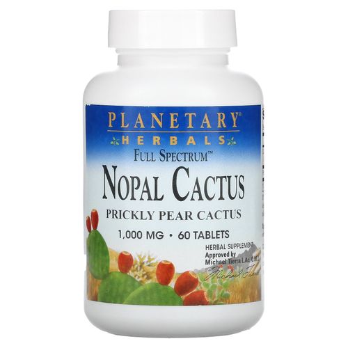 Nopal Cactus, Spectre complet, Cactus de figue de barbarie 1,000 mg, 60 Tablets