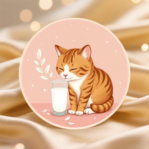 24pcs/48pcs Stickers Chat avec Lait Verre Rose Fond Chaton Mignon Boire Lait Motif Feuilles pour Téléphone Ordinateur Portable Cadeau Décoratif