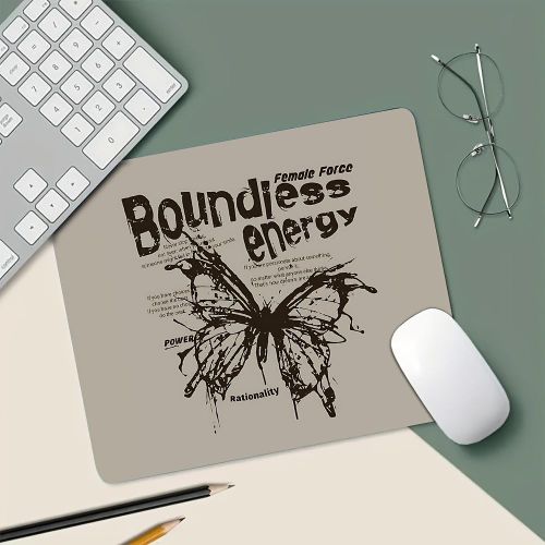 Tapis de Bureau et Souris Vintage Style Amricain en Caoutchouc Antidrapant - Idal pour Bureau Jeu tude - Base Portable et Durable avec Papillon Rtro Compatible PC Ordinateur