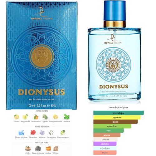 DIONYSUS edt pour Hommes 100 ml - Parfum Masculin Frais, aromatique et boisé