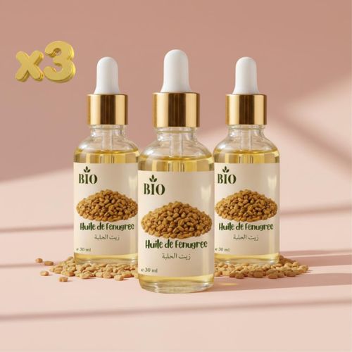 Pack x3 Huile de Fenugrec 30 ml Soin Galbe organic