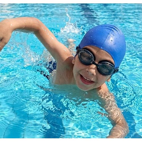 Ensemble de Natation pour Enfants Bonnet en Silicone Souple et Lunettes de Protection Antibuée