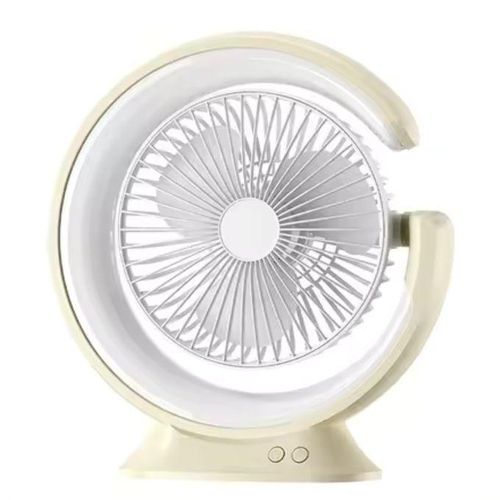 Ventilateur de Table Circulaire avec Lumière LED – Design Moderne et Silencieux