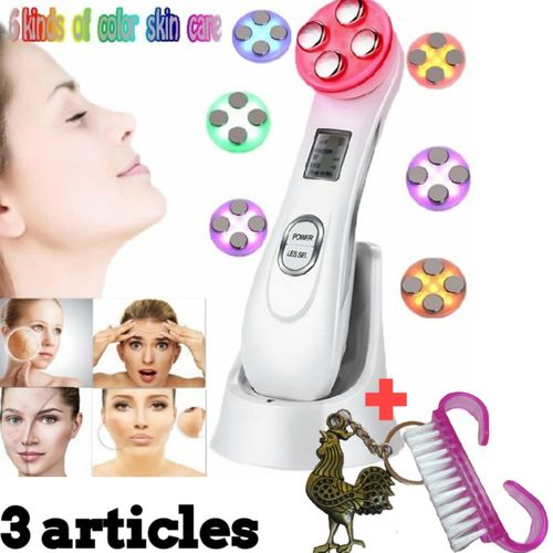Thérapie par la lumière raffermissement de peau 5en1 RF EMS/Porte Clé et Brosse