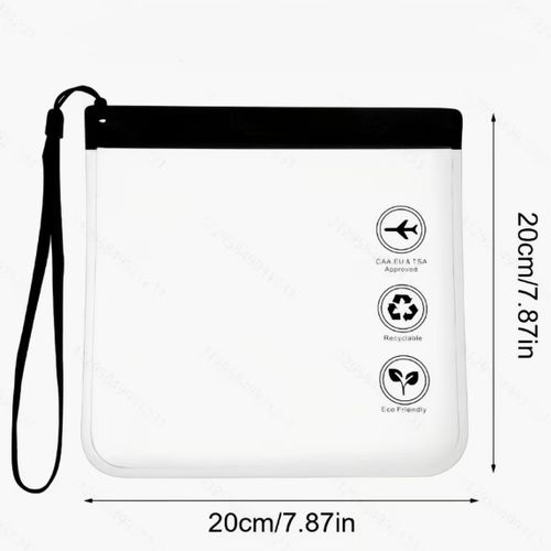 Trousse de Toilette Transparente - Taille 20x20 cm, Idéale pour le Voyage Aérien et Diverses Utilisations Quotidiennes