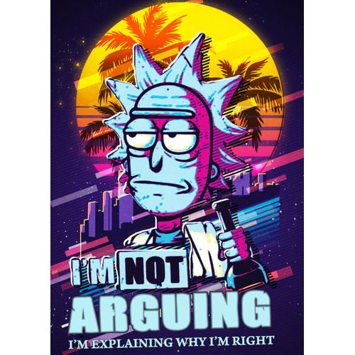بوستر Rick Sanchez Rick And Morty Painting style Poster Chambre بوسترات