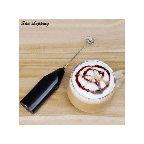 Mousseur à lait et café mixeur plongeant à café au lait batteur portable / noir