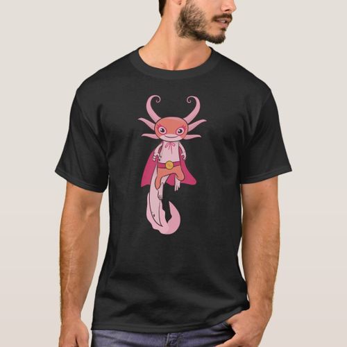 Mexican Axolotl Luchador Wrestler Sketch Drawing T T-Shirt