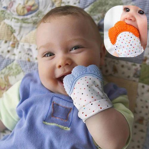 Gant de Dentition Bébé en Silicone – Anti-Morsure – Sans BPA – Soulage les Gencives (couleur aléatoire)