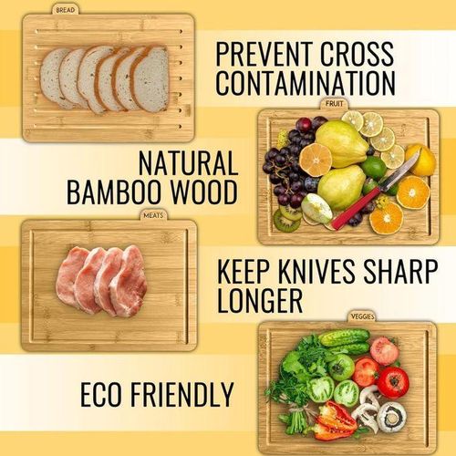 Set Planches Découpe Bambou – Couleur Bois Naturel