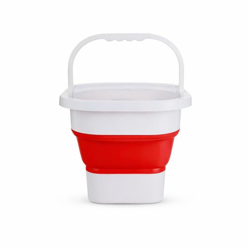 دلو بلاستيكي قابل للطي بمقبض، دلو تنظيف محمول وقابل للطي - موفر للمساحة