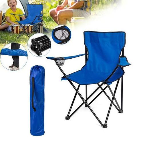 كرسي تخييم قابل للطي كرسي شاطئ مريح مع حامل أكواب حقيبة Chaise pliante de camping Chaise confortable pour plage Sac