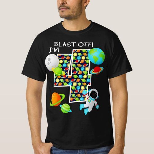 T-shirt Espace extra-atmosphérique 4e anniversaire 4 ans