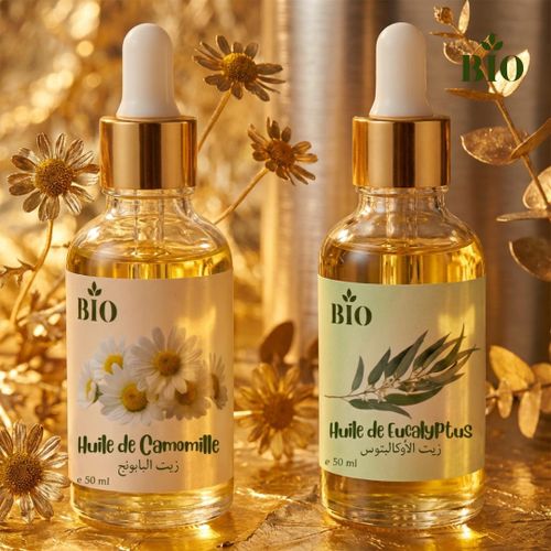 Huile de Camomille 50 ml et Huile de Eucalyptus 50 ml hydratation et soin quotidien organic