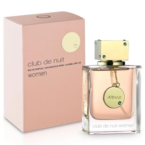 Parfum Femme Club de Nuit Women Eau de Parfum 105ml – Fragrance Florale Fruitée Élégante, Flacon Rose Poudré et Doré, Excellent Rapport Qualité-Prix