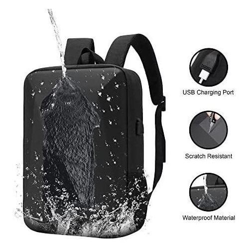 Sac à dos rigide pour ordinateur portable 15,6 pouces, sac à dos de voyage antivol pour hommes et femmes, sac à dos professionnel imperméable pour ordinateur avec port USB et serrure à code, idéal pour les étudiants
