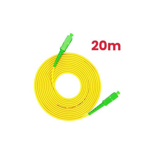 Cable Fibre Optique 20M , Jarretière Simplex Monomode 20 Métres SC/APC
