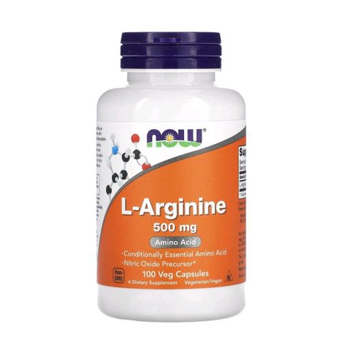 L-Arginine 500mg 100 كبسولة نباتية لتعزيز الطاقة والأداء