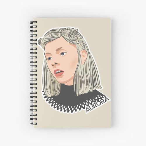 Aurora Aksnes by BurningRed13 Spiral Notebook Bloc note