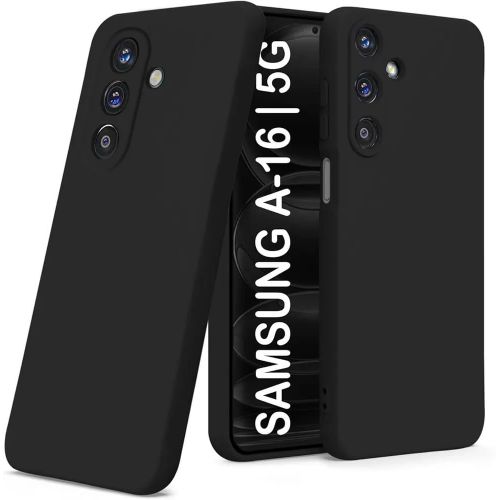 جراب سيليكون لهاتف سامسونج جالاكسي A16 باللون الاسود