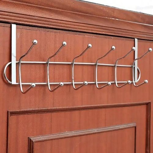 Patère de porte 12 crochets en acier inoxydable, cintre salle De bain