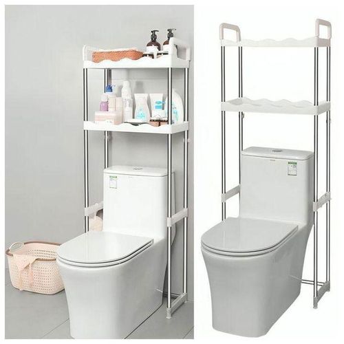 Etagere de salle de bain à 2 2 niveaux - étagère au dessus de toilette