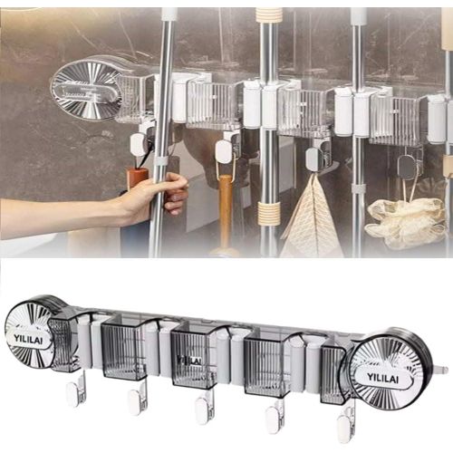 Support de Balai Ventouse : Rangement Pratique pour Ménage sans Perçage