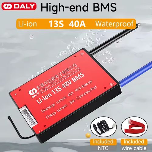 BMS Li-ion 13S 48V 40A Lithium Batterie 18650 Protection, avec Fonction D'équilibre