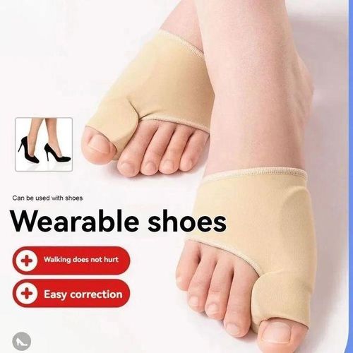 Séparateurs d’orteils 2 pièces, correcteurs hallux valgus, chaussettes orthopédiques de redressement du gros orteil, ajusteurs de pouce anti-douleur, orthèses de pied pour soulagement et alignement, séparateurs confortables pour pieds