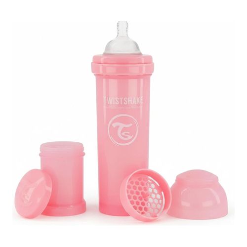 Biberon Anti-Colique - Confort Digestif Bébé - Dès 4 Mois - 330ml - Rose