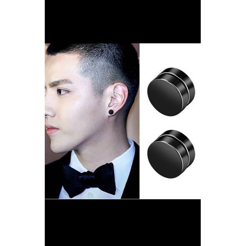 Boucles D'oreilles Magnétiques Noir à La Mode